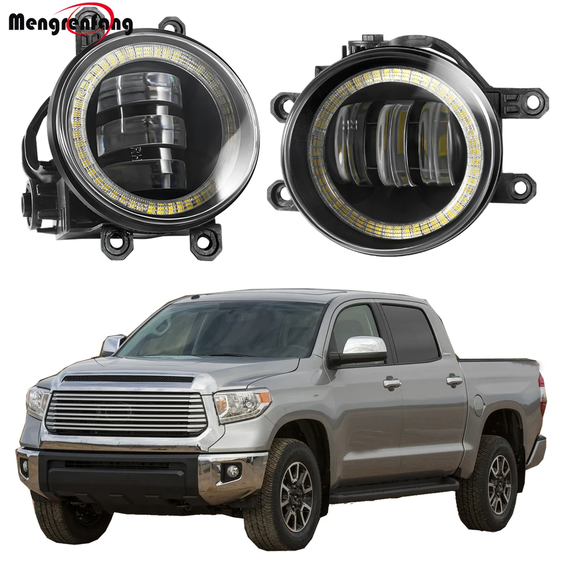 

2 светодиодных противотуманных светильник в сборе, 30 Вт, 2014 лм, Автомобильные противотуманные фары с левым и правым ангельским глазом, дневн...