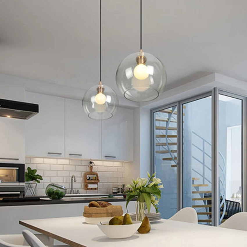 

Modern LED Glass Pendant Lights Lighting Nordic Creative Living Room Restaurant Hanging Lamp Bedroom Indoor Decor Light Fixtures