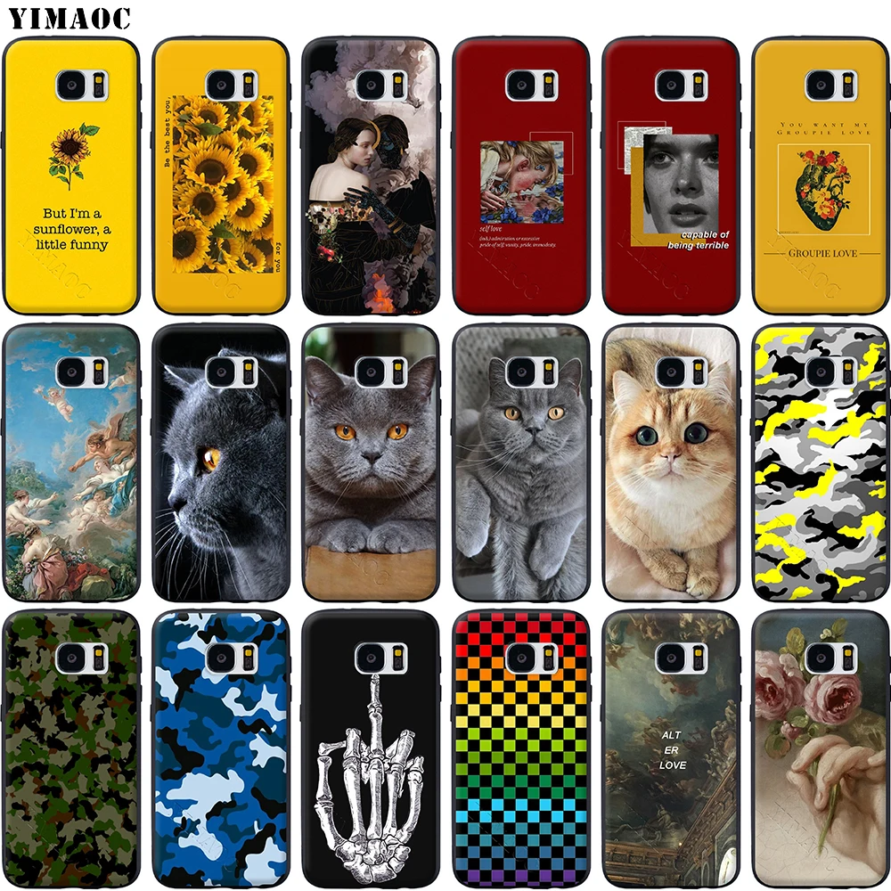 Чехлы для телефонов Samsung S7 мягкий силиконовый чехол Galaxy Обложка D 4 Coque Funda