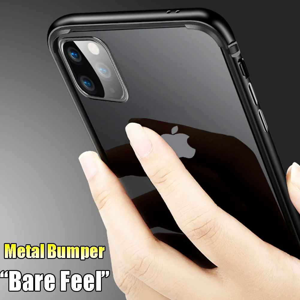 Зеленый алюминиевый бампер 6D с металлическим покрытием для iPhone 11 Pro Max роскошный