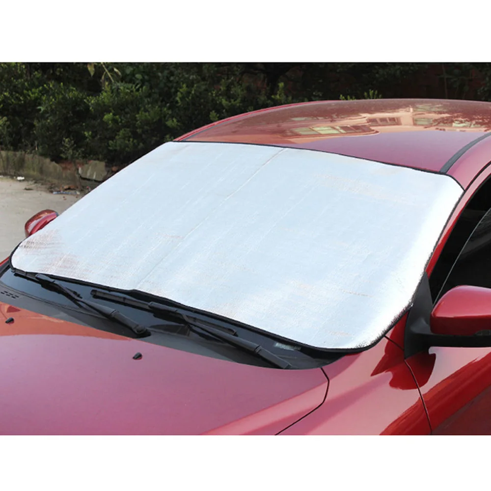 

Replacement Windshield Cover Protector Silver 140x70cm Universal Anti-snow
