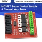 Четырехканальная 4-канальная Кнопка МОП-транзистора IRF540 V4.0 + модуль переключателя МОП-транзистора для Arduino, привод двигателя постоянного тока, плата релейного привода