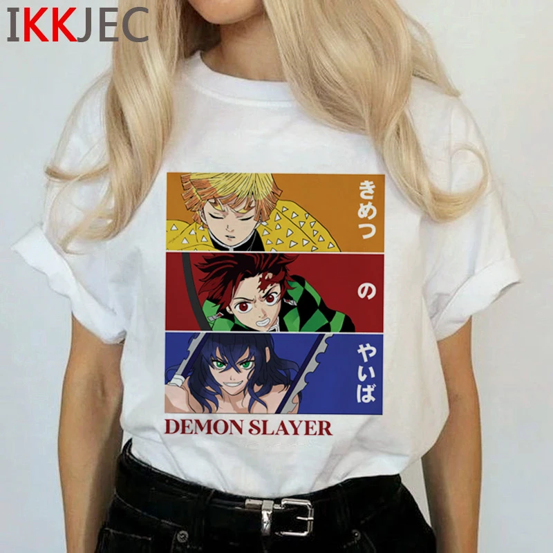 Футболка женская с изображением рассекающего демонов аниме футболка в стиле