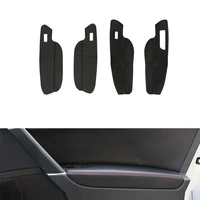 rhd 4pcs car microfiber leather door handle panel center armrest cover trim for vw golf 7 2014 2015 2016 2017 2018
