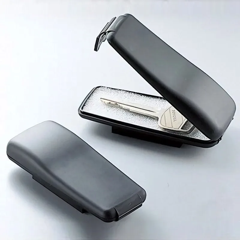 

Hidden Spare Key Box Powerful Car Chassis Magnet Type Thin Key Box Outdoor Magnet Adsorption Portable Safe Box Car Accessories