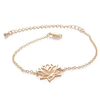 fashion new hot selling lotus bracelet simple and versatile hand jewelry best accessory gift