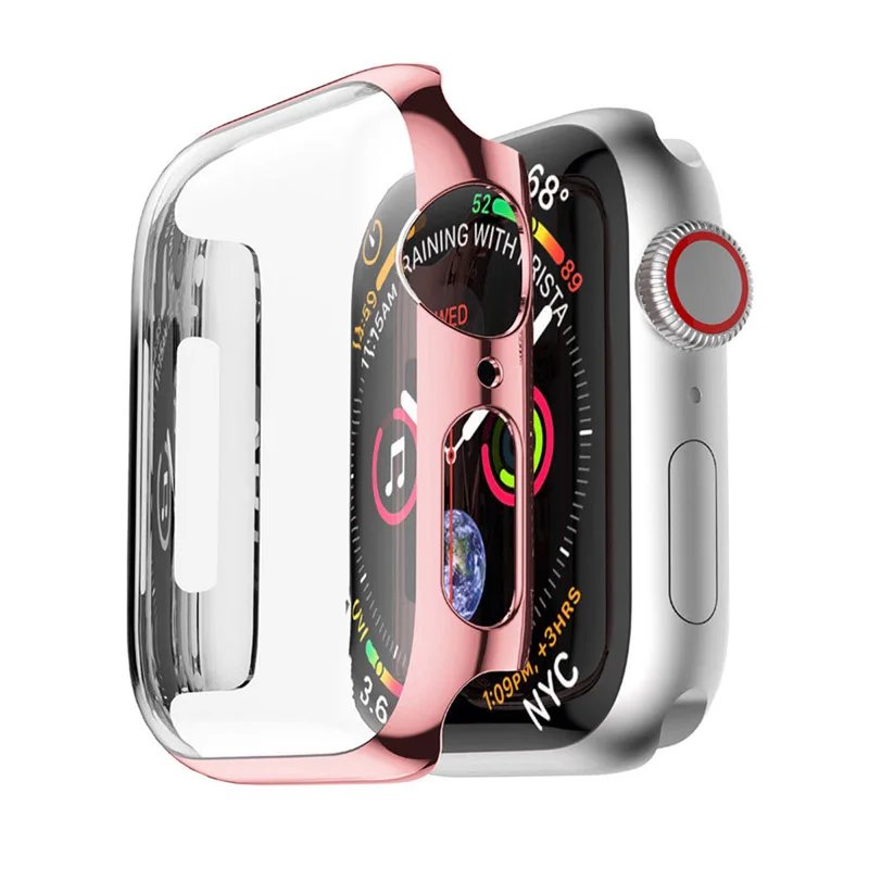 Для Apple Watch Series 3/4 чехол на весь корпус защелкивающийся с защитной пленкой