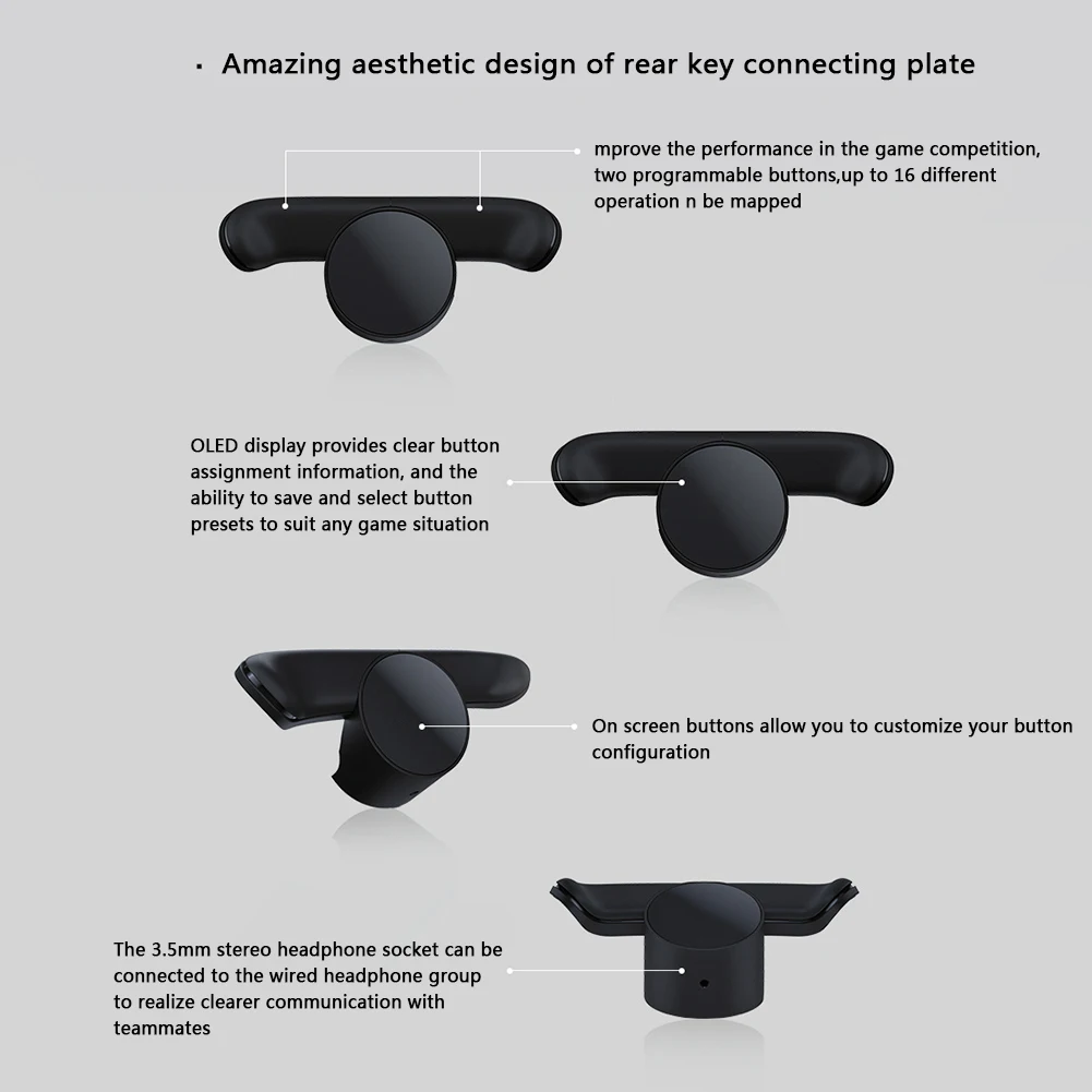 

Gamepad Back Button Attachment Joystick Rear Buttons Connector Lightweight Game Playing Elements for PlayStation4