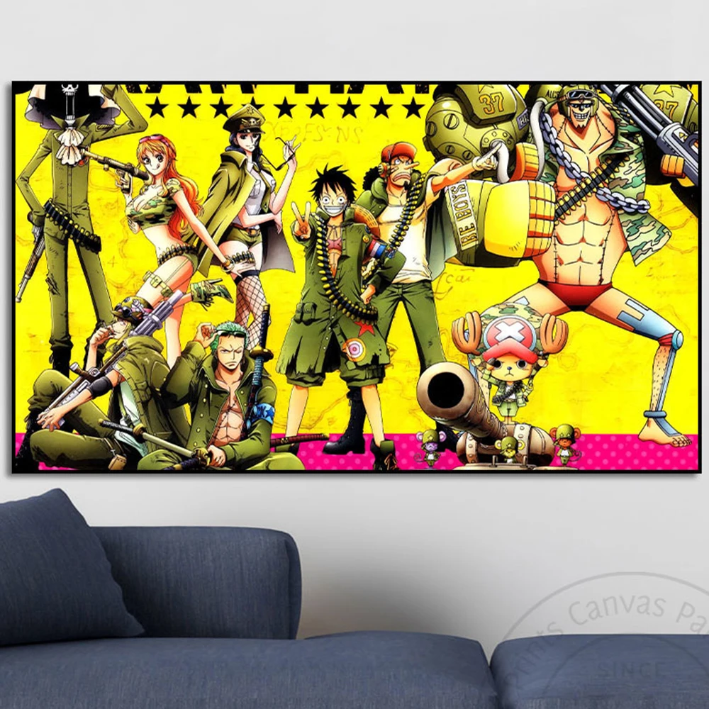 

Japanese Wall Art Poster HD Printed One Piece Luffy Zoro Nami Pictures Canvas Painting Home Decoration For Living Room Decor
