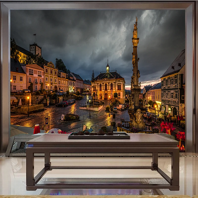 Пользовательские фото обои городская архитектура Ночная улица вид фон настенная