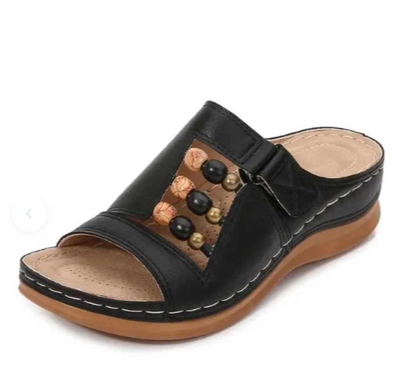 

Summer Platform Sandals 2021 Fashion Women Strap Gladiator Sandal Wedges Shoes Casual Woman Peep Toe Beaded Sandalias Mujer