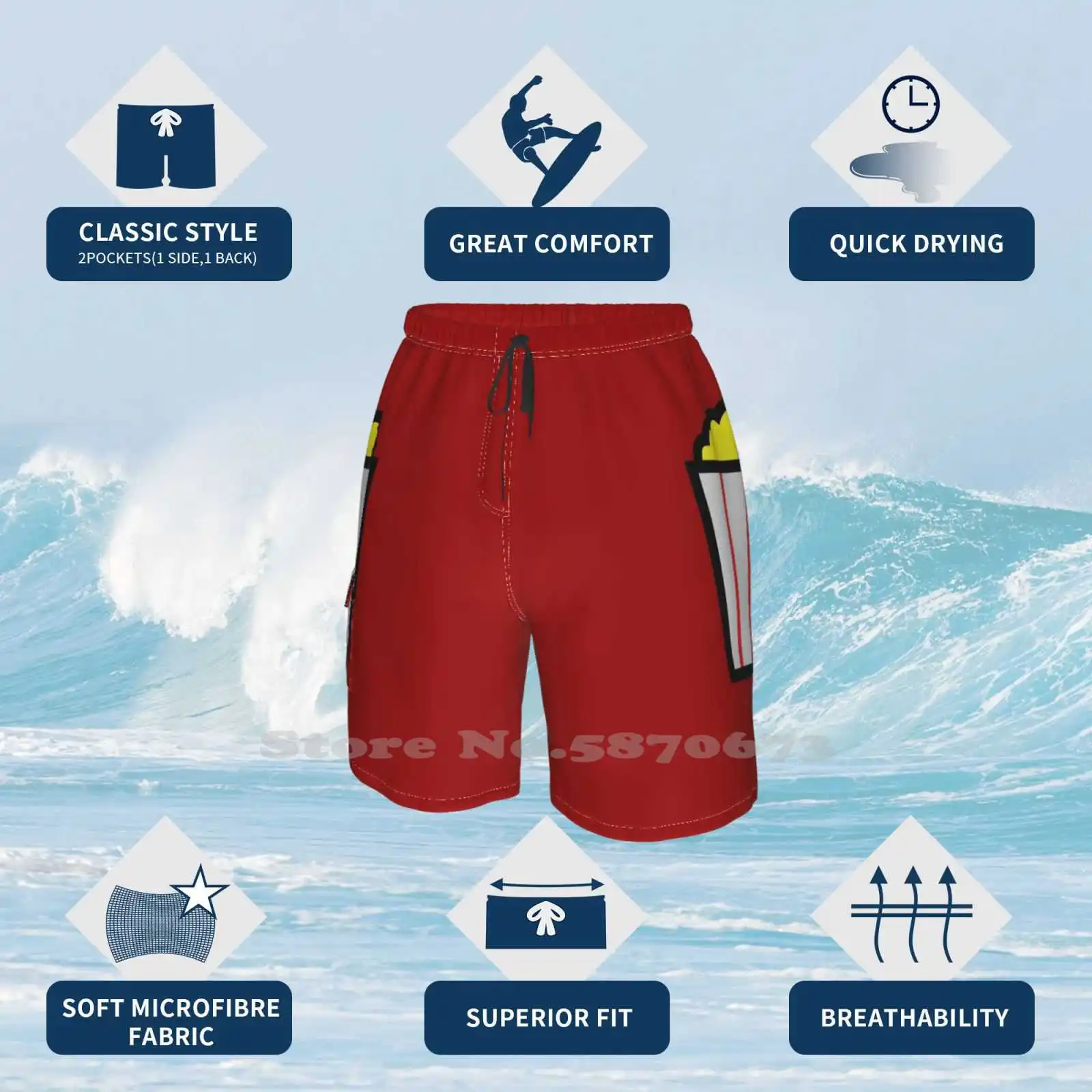 Ведро для попкорна-Preview &amp Re-View мужские летние короткие брюки пляжные шорты