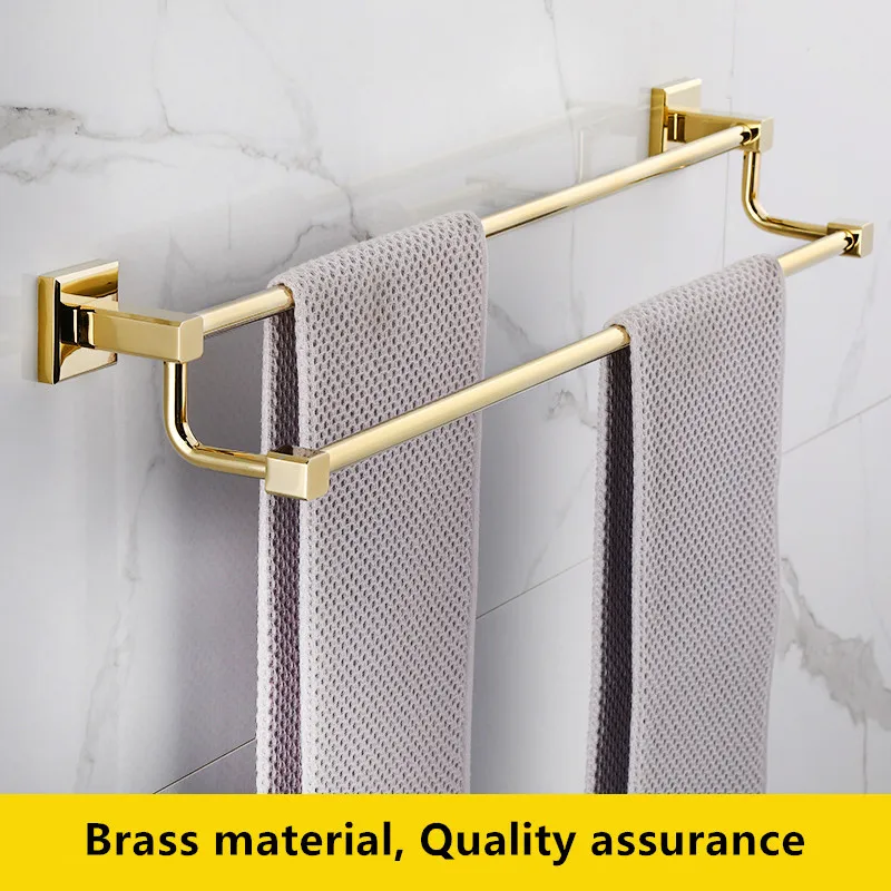 Набор принадлежностей для ванны однотонная латунная вешалка полотенец угловая