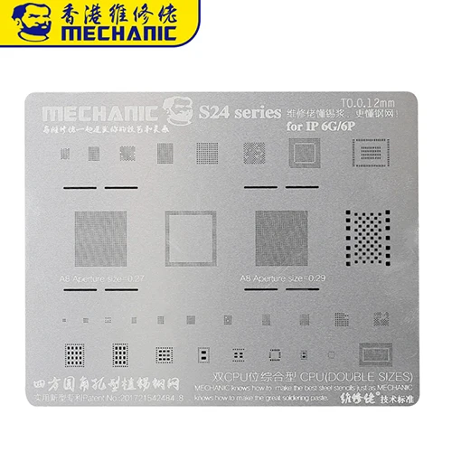 6 6P Механический BGA трафарет для iPhone X 8 8P 7 7P 6S 6SP 6 6P 5 5S Оловянная посадочная стальная сетка с прямым подогревом BGA трафареты - Цвет: 6 6P