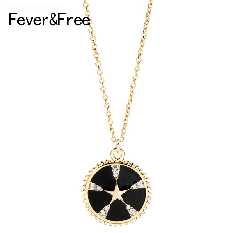 Fever & Free черная эмалированная бижутерия крошечная звезда ожерелье новинка модное