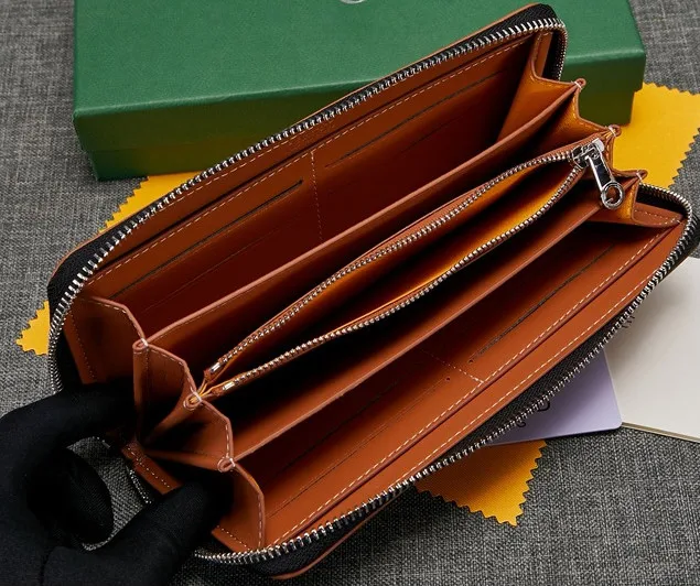 Goede 2020 Verbeterde Versie Van Leer En Koeienhuid Lange Rits Portemonnee, Luxe Merk Handtas, Multi-Compartiment Portemonnee