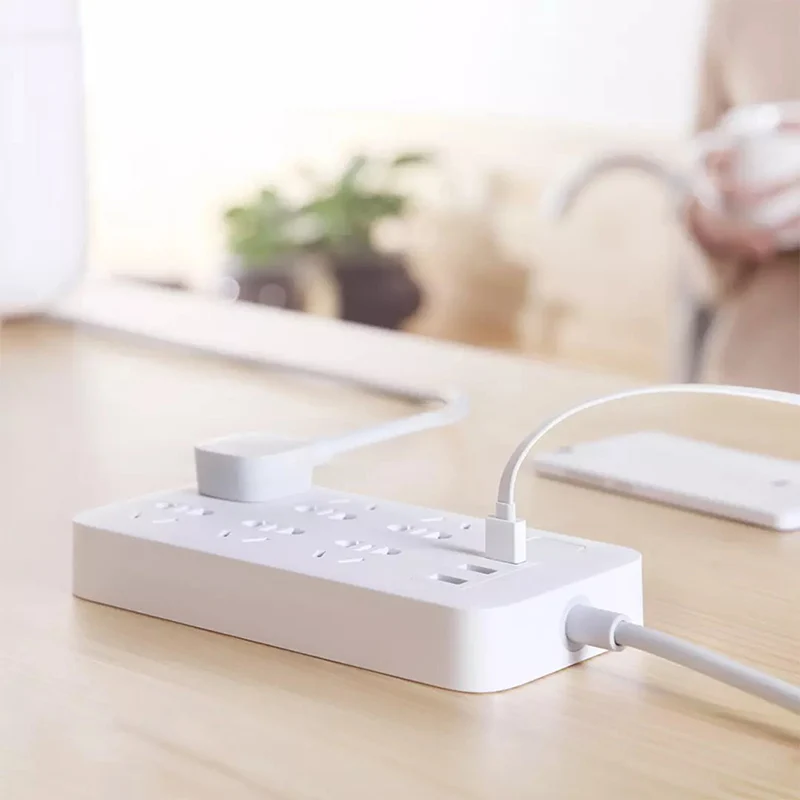 6 розеток Xiaomi Mijia с 3 USB-портами для быстрой зарядки 2 1 А умный удлинитель