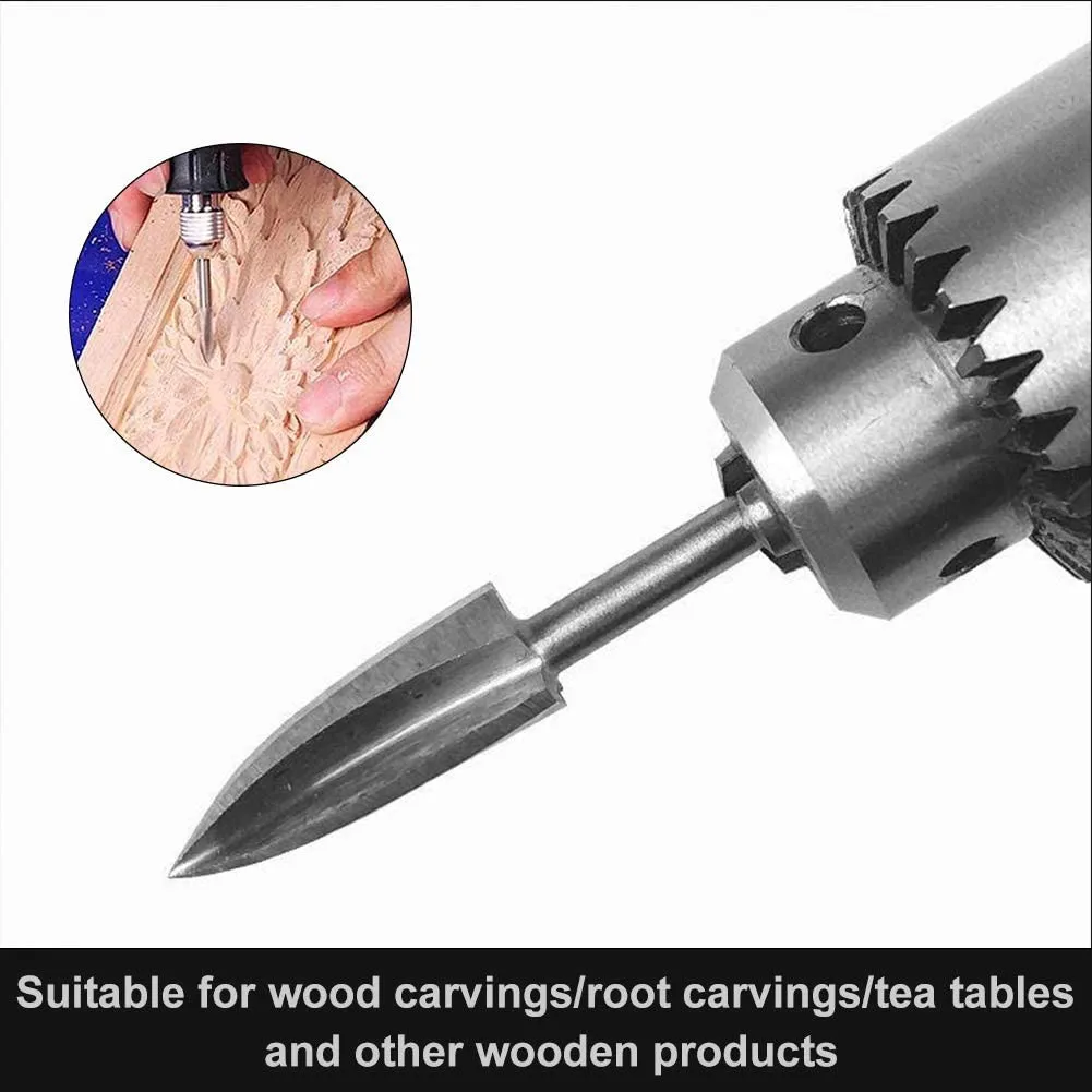 

5pcs Wood Carving And Engraving Drill Bit Milling Cutter Carving Root Tools Wood Carving Tools File Boring Tool Metal Grinding