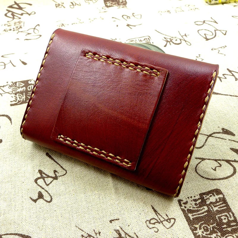 Кожаная поясная сумка blongk маленький кошелек ручной работы на ремне чехол для