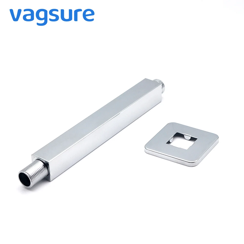 Vagsure 25 см из нержавеющей стали квадратный Душевой Кронштейн Потолочный кран запасные части для верхней душевой головки G1/" разъем