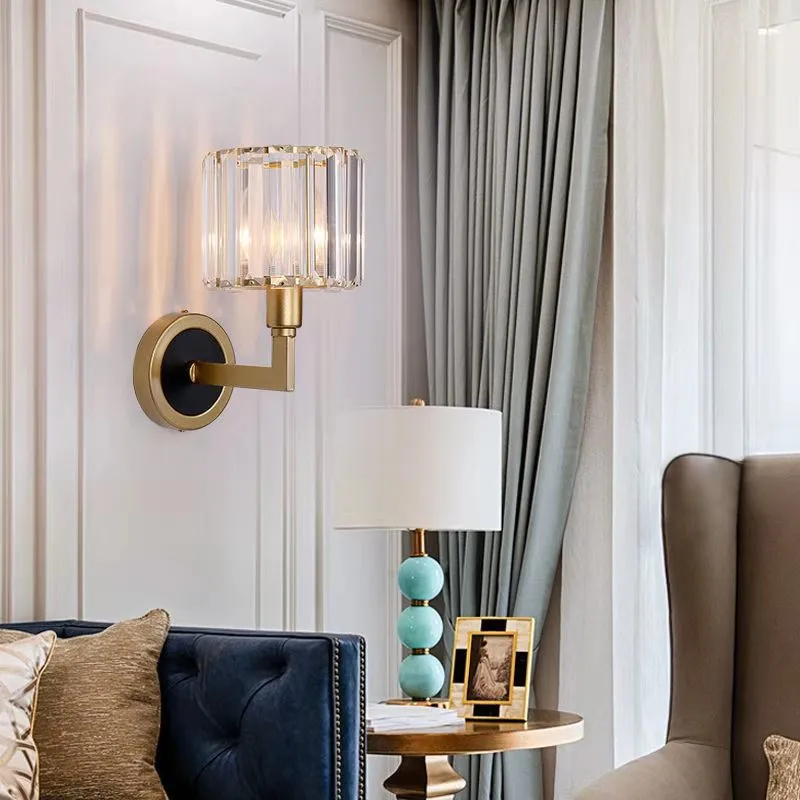 С украшением в виде кристаллов бра Спальня настенный светильник Гостиная