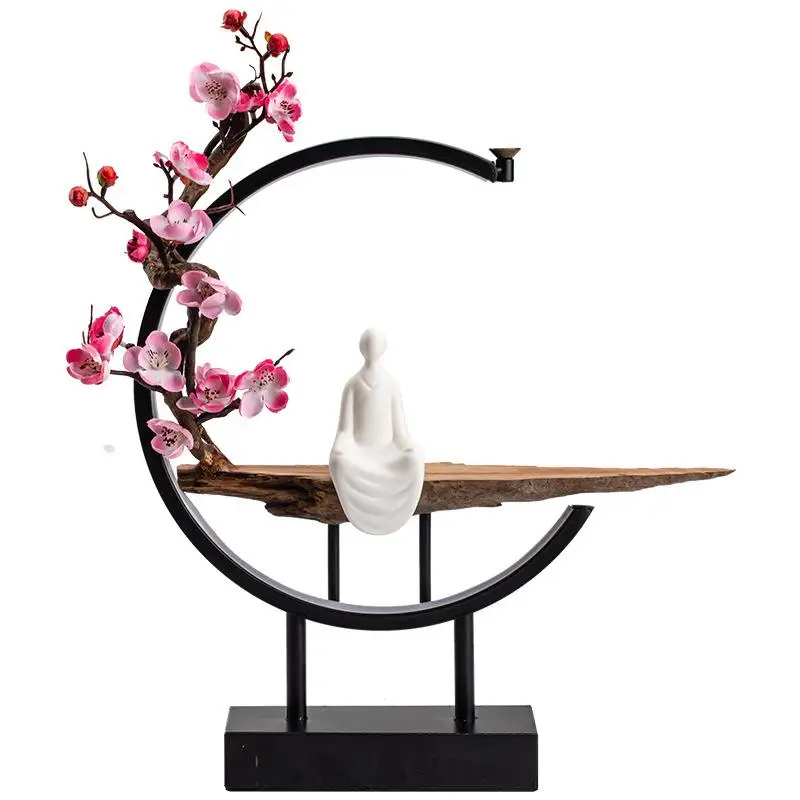 

Chinese Style Backflow Incense Burner Ceramic Led Lamp Ring Smoke Waterfall Incense Holder Ornaments Personality Indoor Crafts