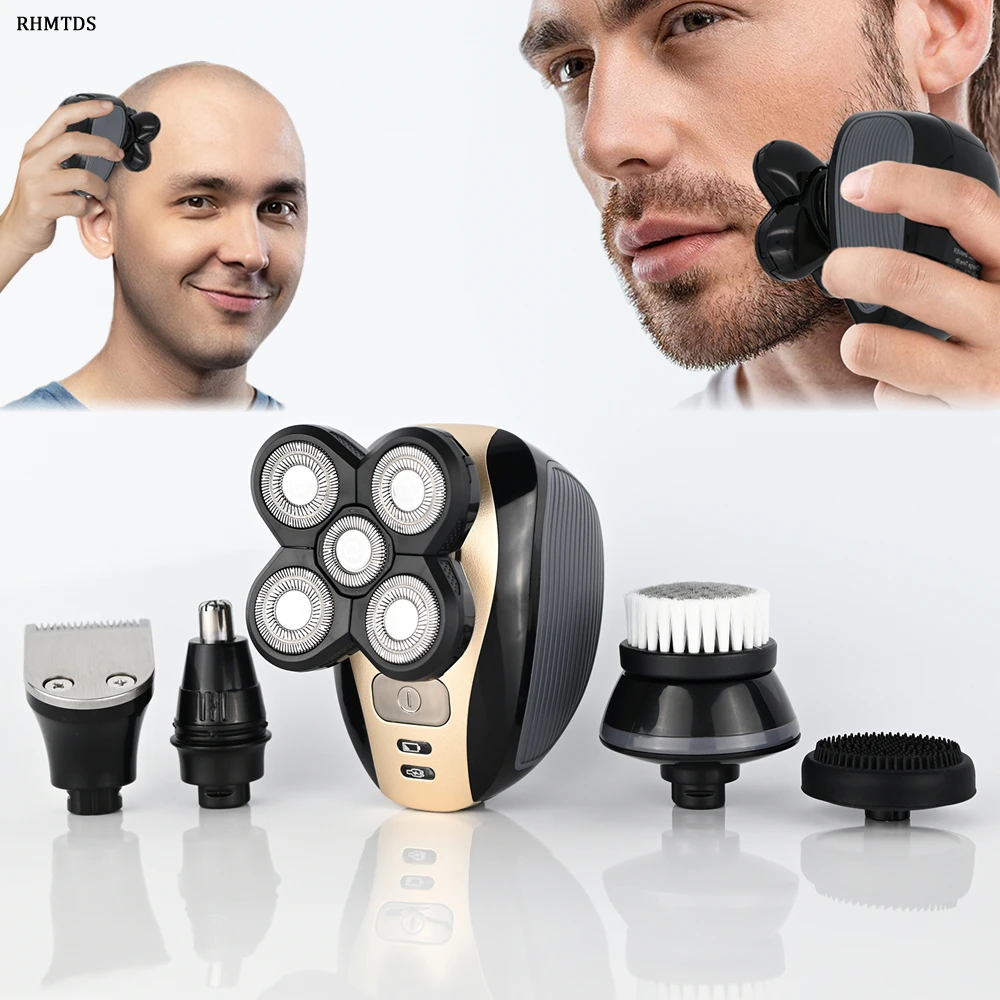 новый электробритва мужская перезаряжаемый бритва электрическая 5 плавающих