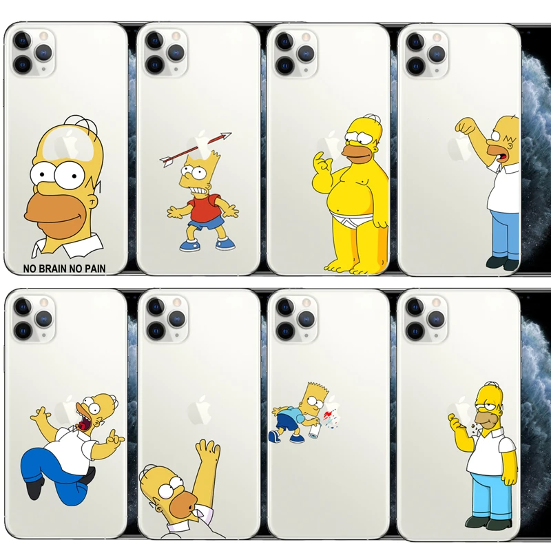 Симпсон чехол для телефона iPhone 6 6s 7 8 P PLUS X XR XS MAX 11 11ProMAXCute забавные модные