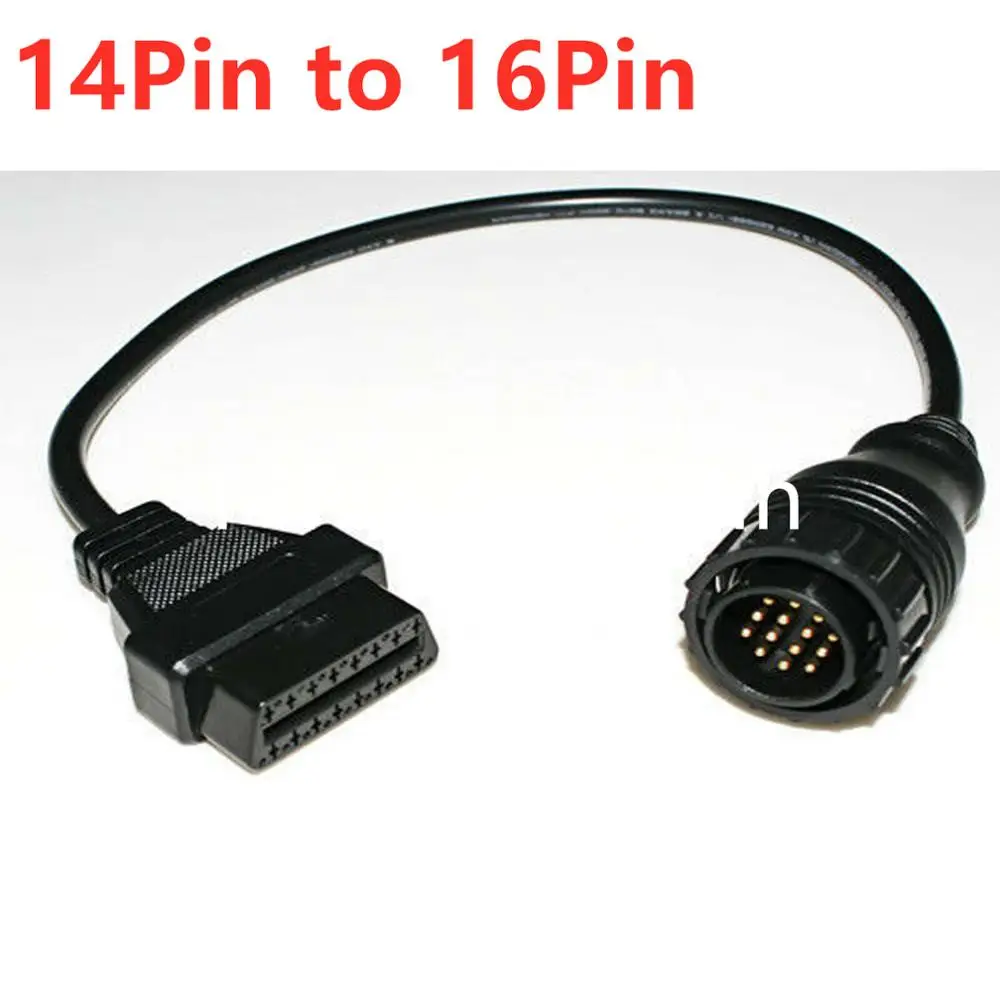 Лучшая цена 14Pin для 16Pin Benz автомобильный диагностический разъем MB старых