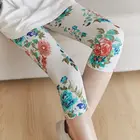 Брюки YSDNCHI женские эластичные с цветочным принтом, эластичные повседневные леггинсы, дышащие повседневные Капри, лето 2021
