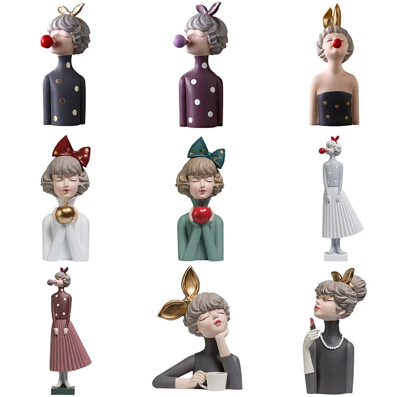 

Cute Bubble Girl Ornament Resin Sculptures Figurines Crafts Gift Home Decoration The Actual Product Shall Prevail New TB