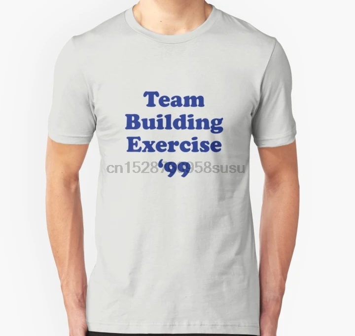 Мужская футболка команда с коротким рукавом строительные упражнения 99 одна шея