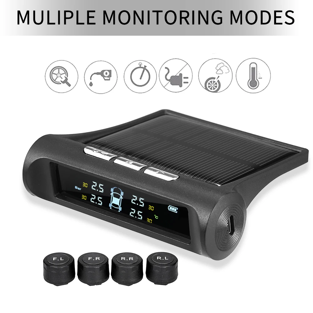 Датчик давления в шинах KKMOON TPMS система мониторинга с 4 внешними датчиками |