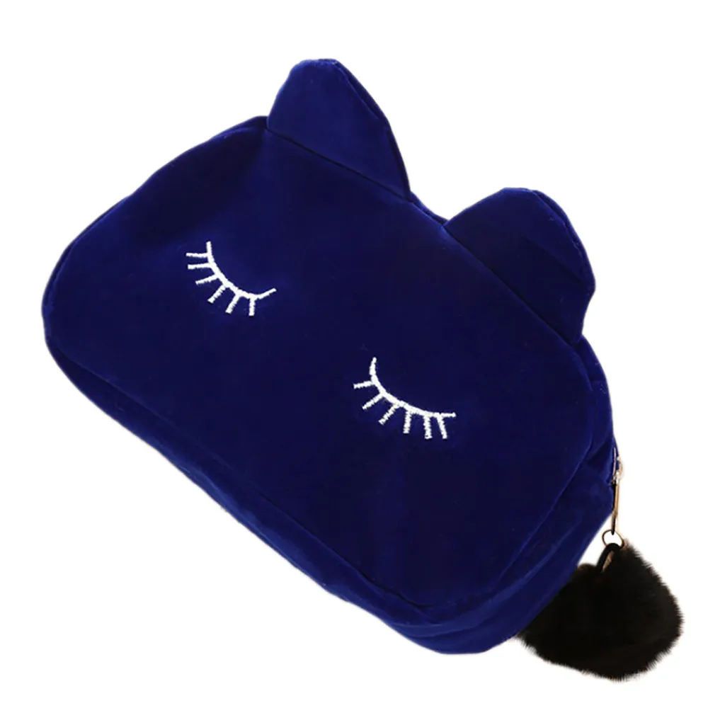 Sleeper# P501 Новая модная женская сумка с рисунком кота для девочек косметичка для макияжа чехол для телефона Милая