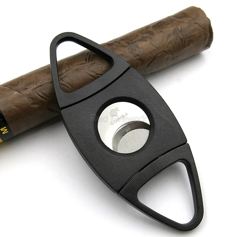 

COHIBA Approx 20mm Cigars Stainless Steel Dual Blades Cigar Cutter Super Sharp Cutting Cigar Tobacco Cutting Wholesale