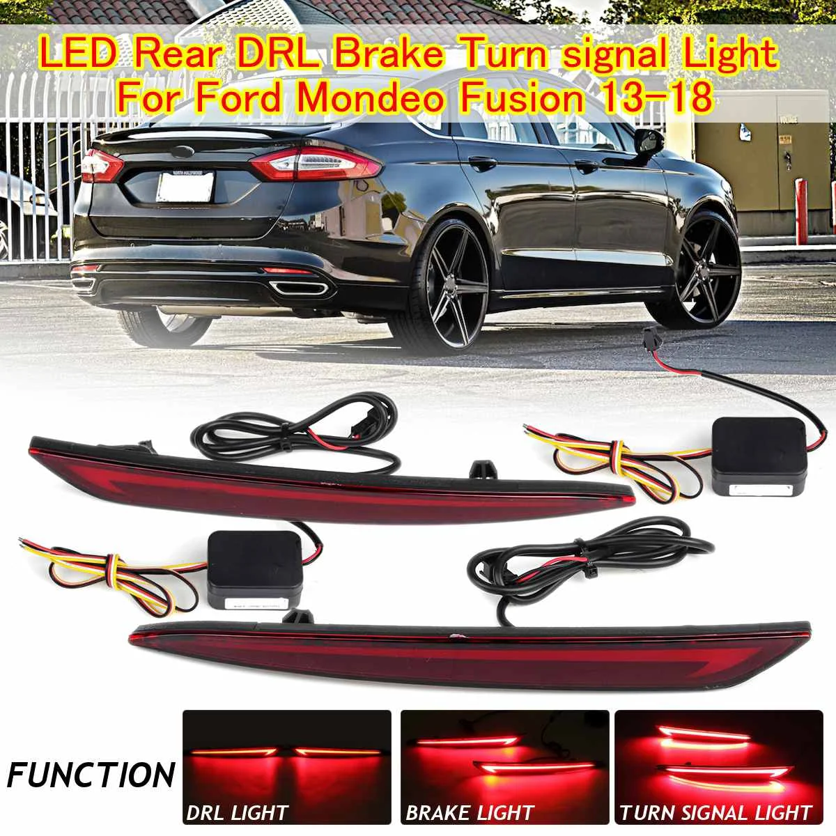 Автомобильный отражатель заднего бампера противотуманные фары для Ford Mondeo Fusion 2013