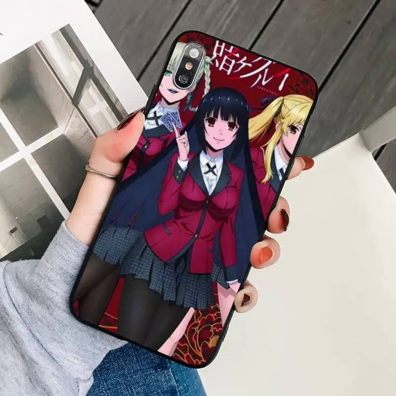 

Kakegurui Jabami Yumeko Phone Case Black Cover For IphoneX XS 11 12 11/12Pro Max 5 5s SE 6 6s 7 8 Plus SE2020 Cases