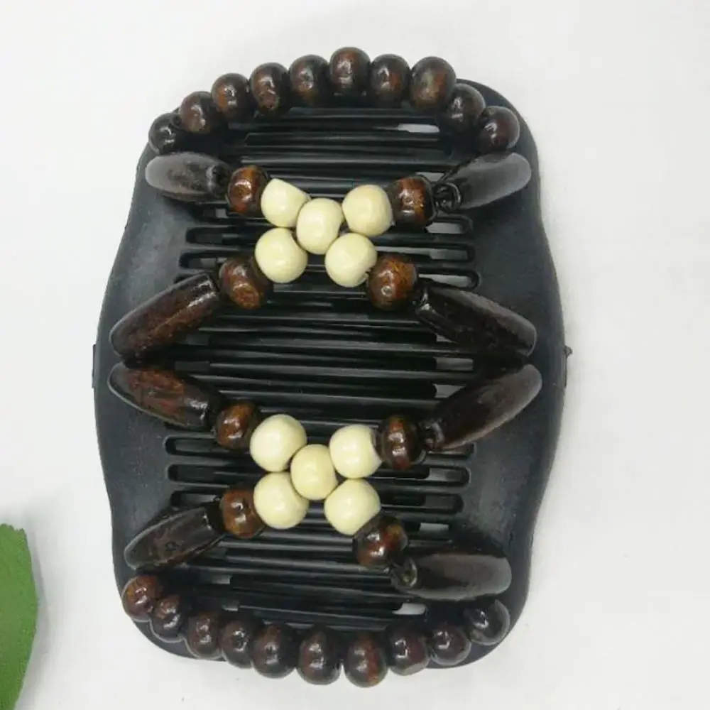 1 шт. двойные деревянные бусины расческа для волос волшебные заколки невидимки