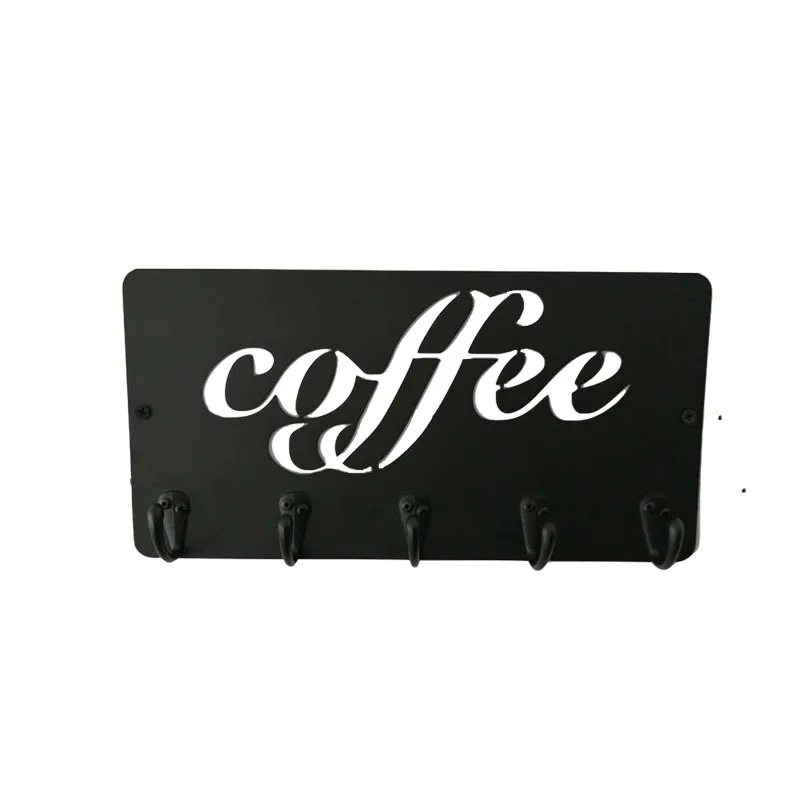 

Coffee Mug Holder Mug Rack Wall Mounted with Coffee Sign Coffee Cup Hangers for Kitchen Organizer Coffee Nook Decor