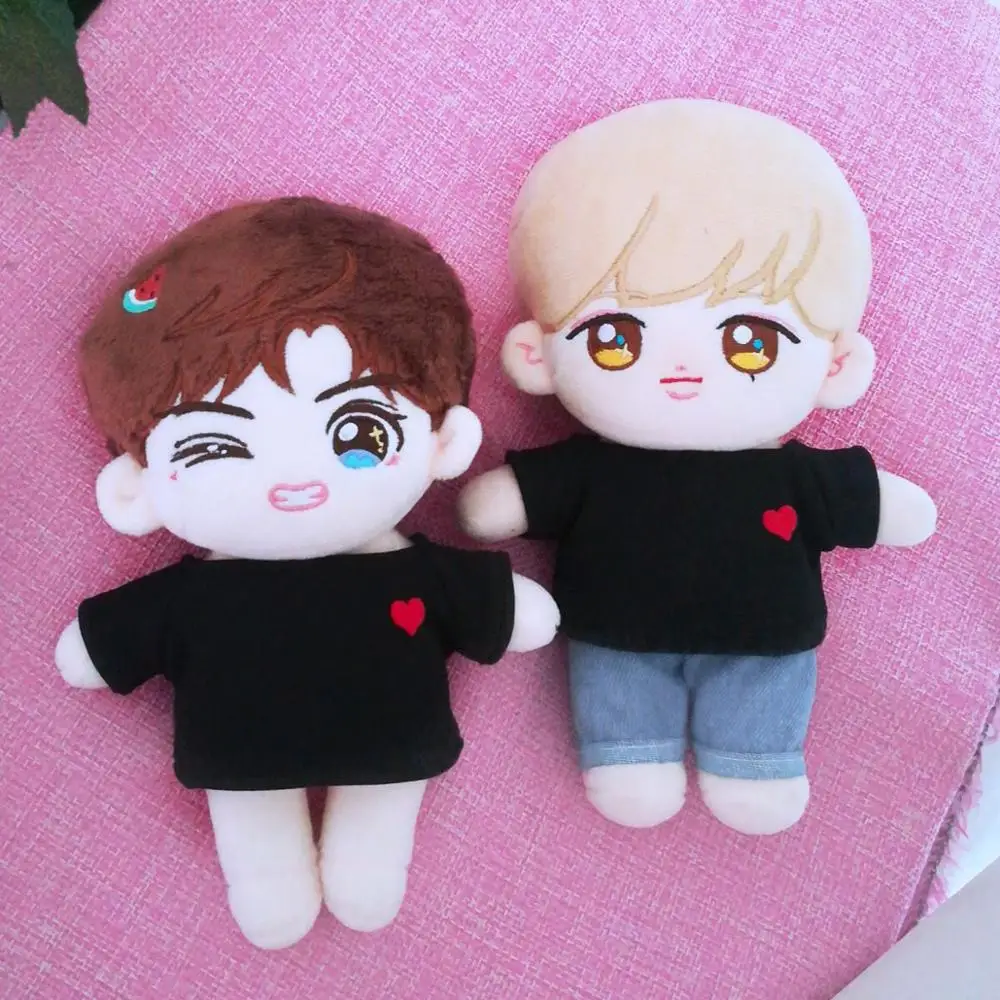 Бесплатная доставка кукольная одежда 20 см плюшевая Детская Одежда для кукол KPOP EXO