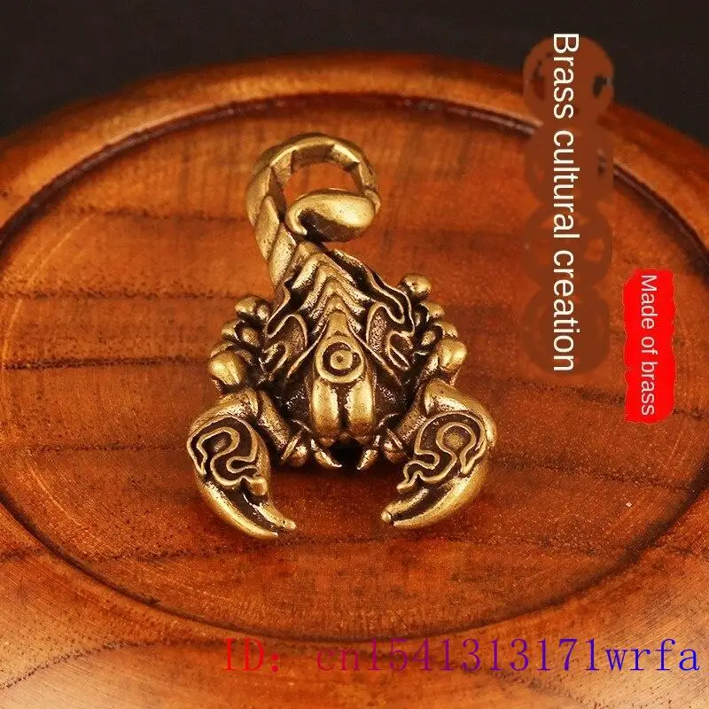 Латунные статуэтки Скорпион скульптуры брелки подарок телефон очаровательные