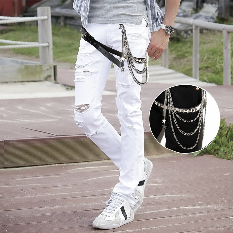 Весна осень повседневные джинсы мужские брендовая одежда облегающие брюки