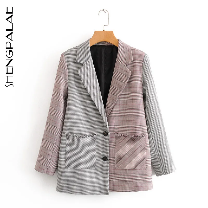 Женский блейзер SHENGPALAE облегающий офисный Блейзер разных цветов для лета 2019 |