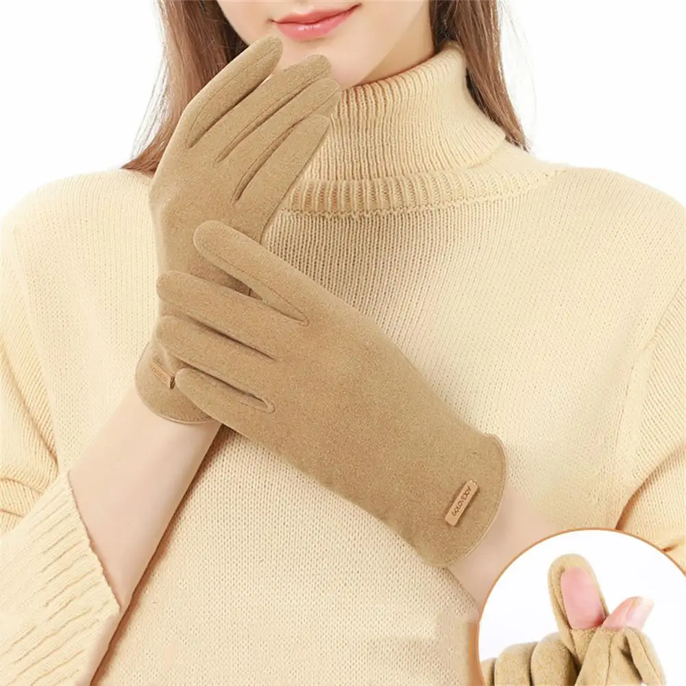 

1 пара велосипедные лыжные перчатки для активного отдыха на открытом воздухе катания на лыжах Защита от холода бархатные плотные теплые пер...