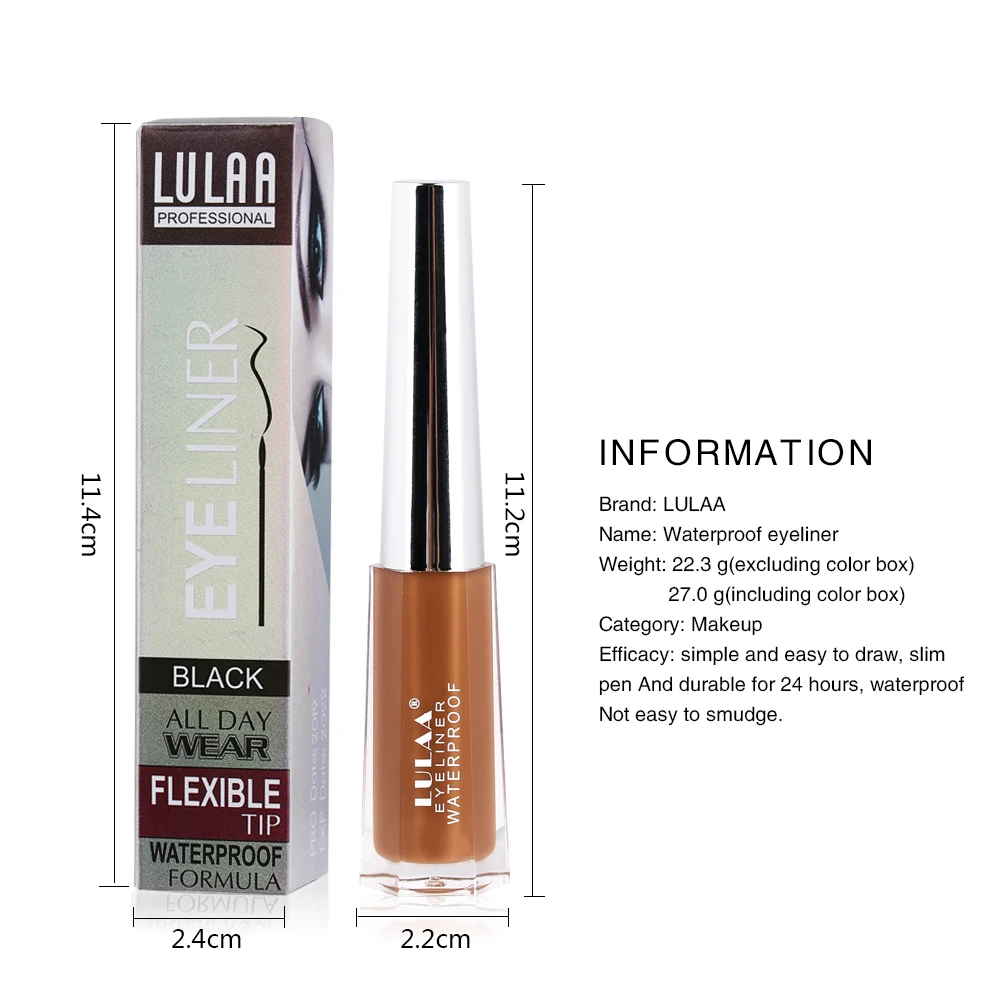 Новинка черная жидкая подводка для глаз LULAA стойкая водостойкая быстросохнущая