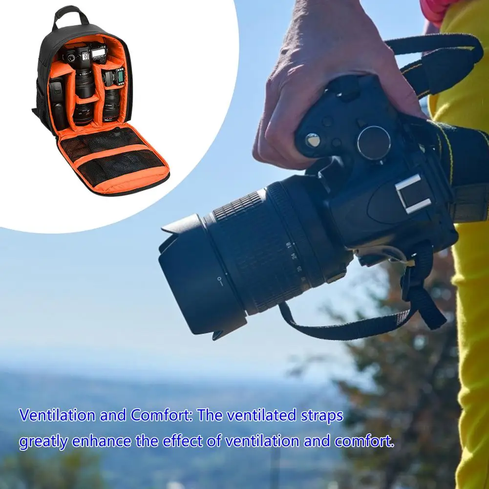 big capacity photography camera waterproof shoulders backpack video tripod dslr bag w rain cover fornikon sony pentax free global shipping