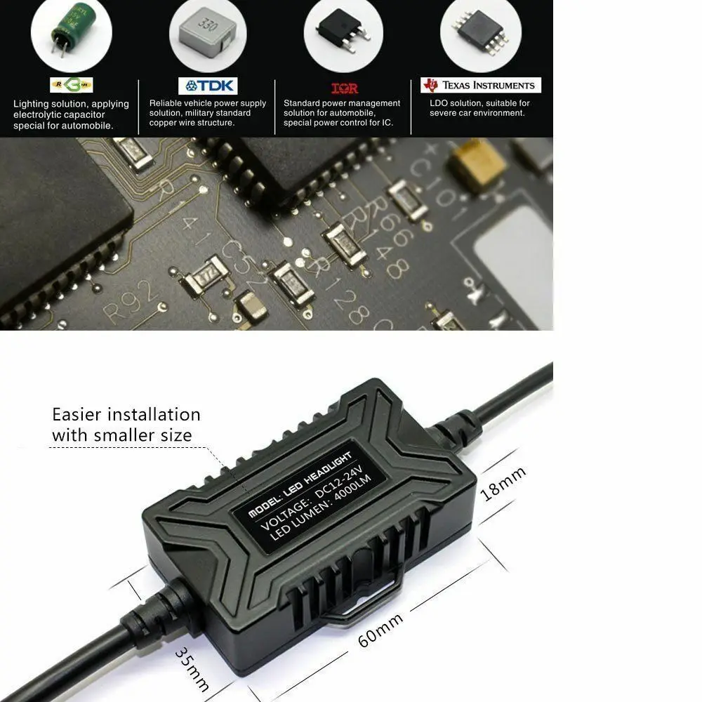 H4 9003 H7 H11 H1 H3 9005 9006 50 Вт 8000LM G7 светодиодный комплект фар авто 7th безвентиляторный 6500
