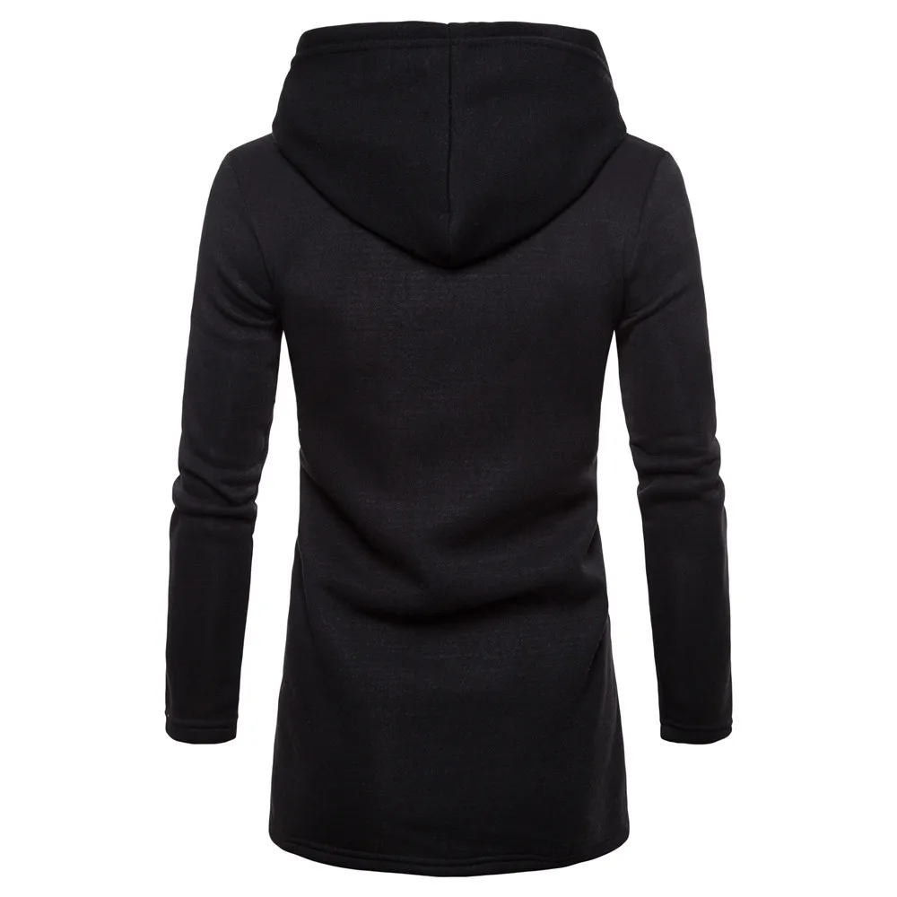 

Brand Jacket Men 2020 Fashion Hooded Zipper Trench Coat Jacket Cardigan Long Sleeve Outwear Blouse Coat Solid Color Sweatshirts