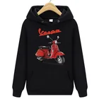 Винтажная мотоциклетная Мужская толстовка, свитшот, женские топы с капюшоном Vespa, пуловер, Молодежная Спортивная одежда для мальчиков, зимняя трикотажная одежда для Piaggio, скутера