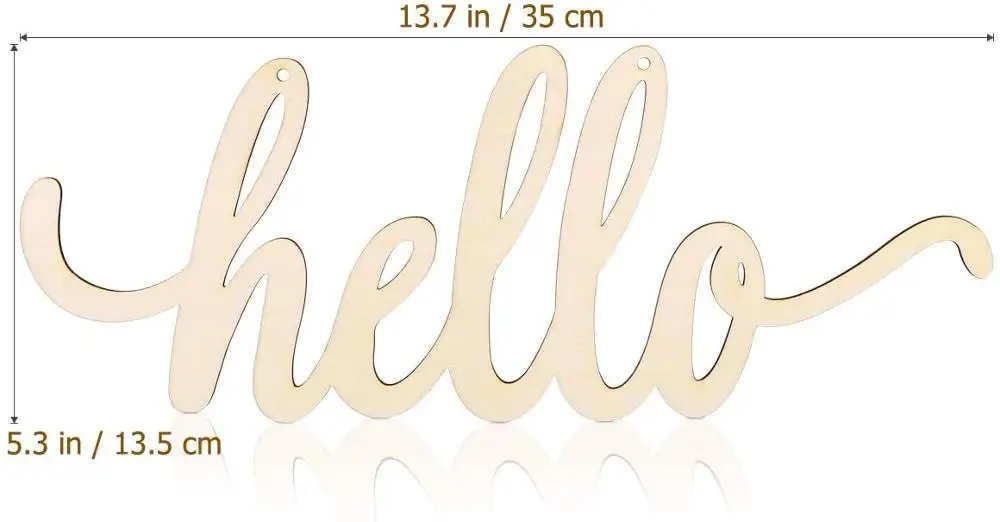 Индивидуальный большой знак Hello Wood Настенный декор деревянные буквы сделай сам